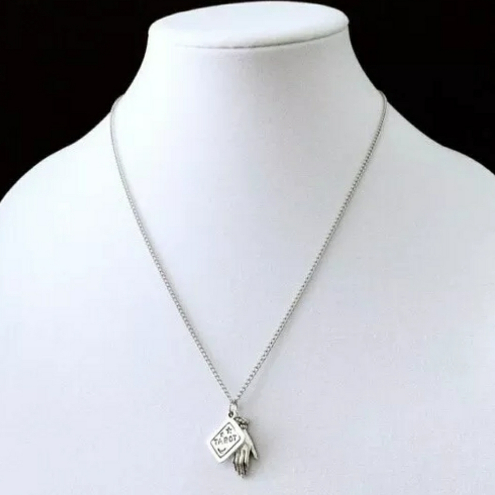 Tarot Card Necklace Charms Hand Fortune Teller - Picture 3 of 4